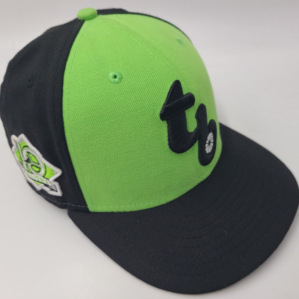 Tampa Bay Rays Hat Fitted 7 1/8 New Era 59Fifty Green Black MLB 10 Seasons Patch